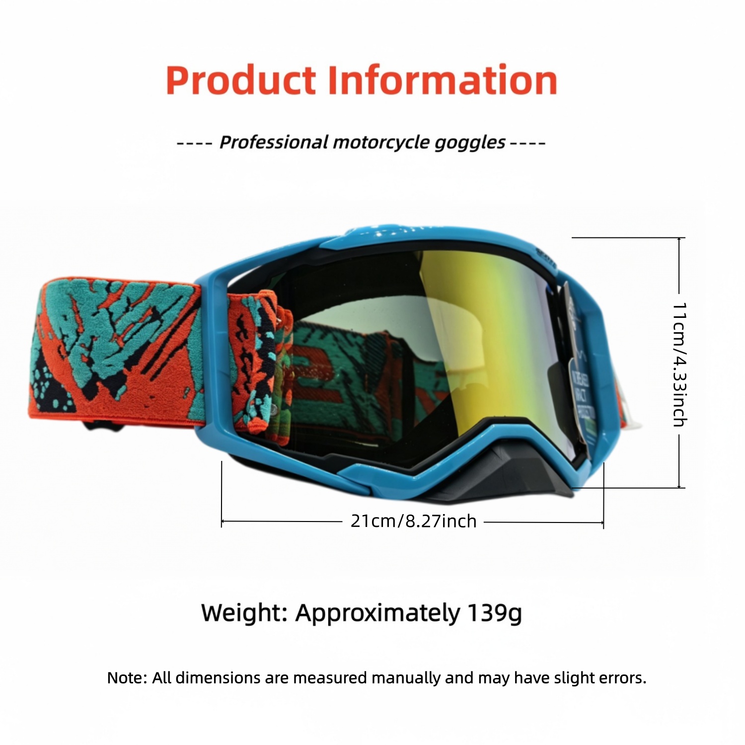 ชุดแว่นตาสำหรับมอเตอร์ครอส สกี - Off Road Motocross Helmet Goggles Set บทวิจารณ์และราคา