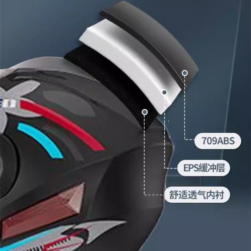 หมวกกันน็อคแบบพลิกขึ้นได้สำหรั - Full Face Motorcycle Helmet With Bluetooth บทวิจารณ์และราคา