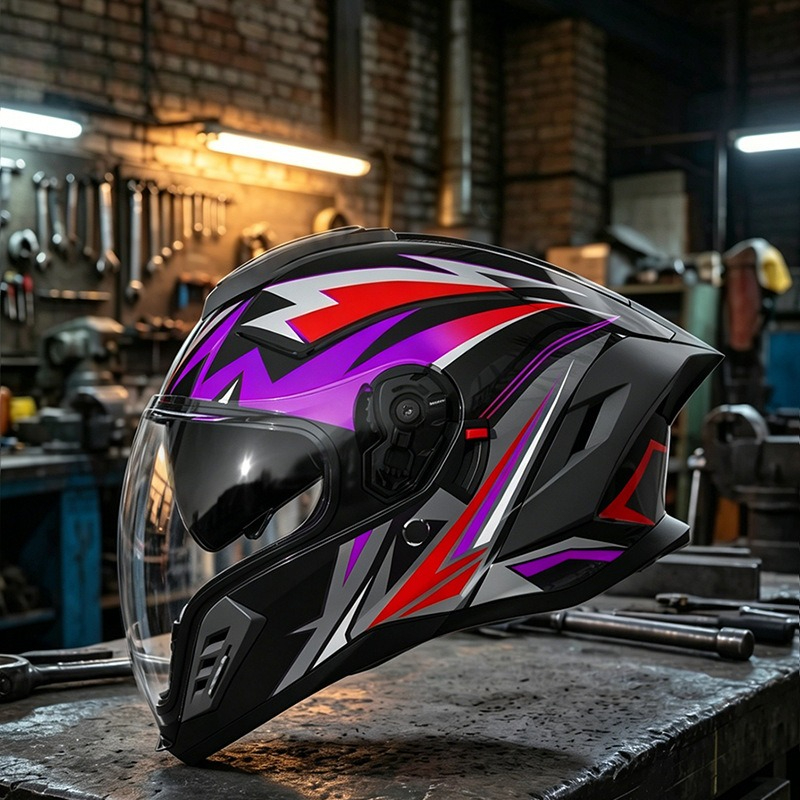 หมวกกันน็อคมอเตอร์ไซค์แบบเต็มใ - Full Face Motorcycle Helmet With Bluetooth บทวิจารณ์และราคา