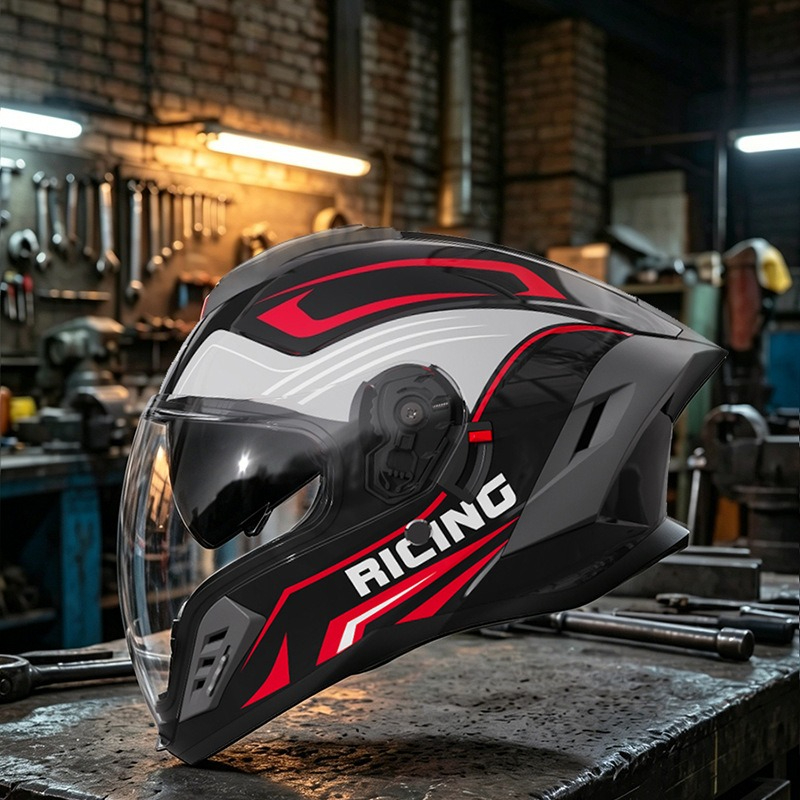 หมวกกันน็อคมอเตอร์ไซค์แบบเต็มใ - Full Face Motorcycle Helmet With Bluetooth บทวิจารณ์และราคา