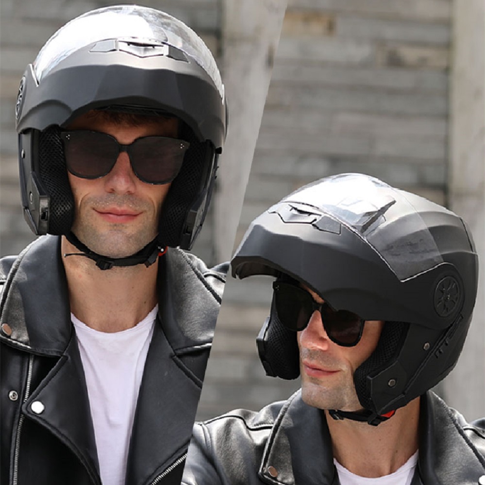 หมวกกันน็อค seluruh wajah แบบพ - Full Face Motorcycle Helmet With Bluetooth บทวิจารณ์และราคา