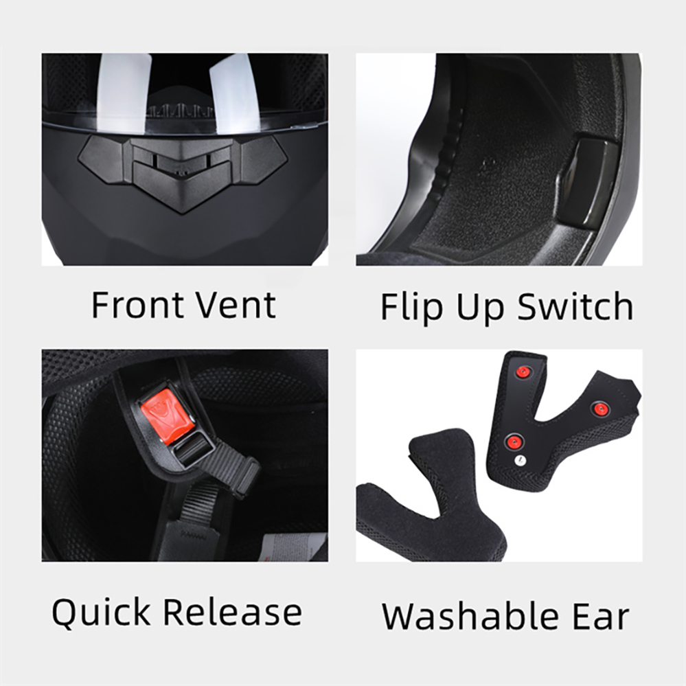 หมวกกันน็อค seluruh wajah แบบพ - Full Face Motorcycle Helmet With Bluetooth บทวิจารณ์และราคา